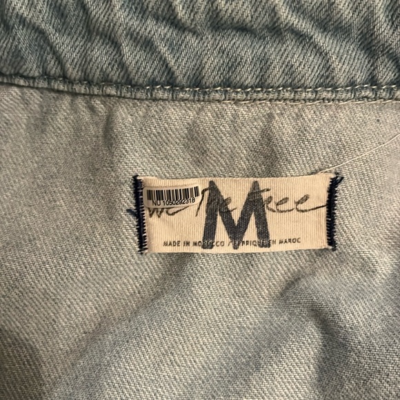 FREE PEOPLE x We The Free Marci Denim Jumpsuit in Clear Skies, Size Medium - Picture 9 of 11